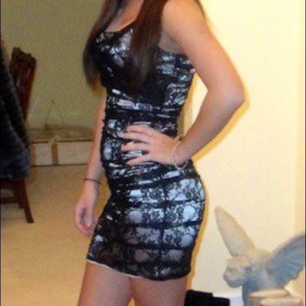 Black lace dress